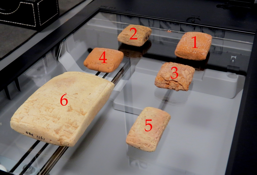 Scanning the edges of tablets 1 to 6